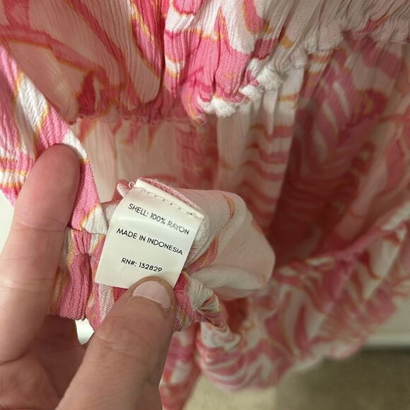 NWT Tularosa Fairytale Romper in Pink Palm Print - Picture 7 of 8